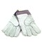 Brahma Shoulder Split Cowhide Leather Palm, Blue, Black, And Red Striped Fabric, Knucklestrap,  WA4211A - alternate 2